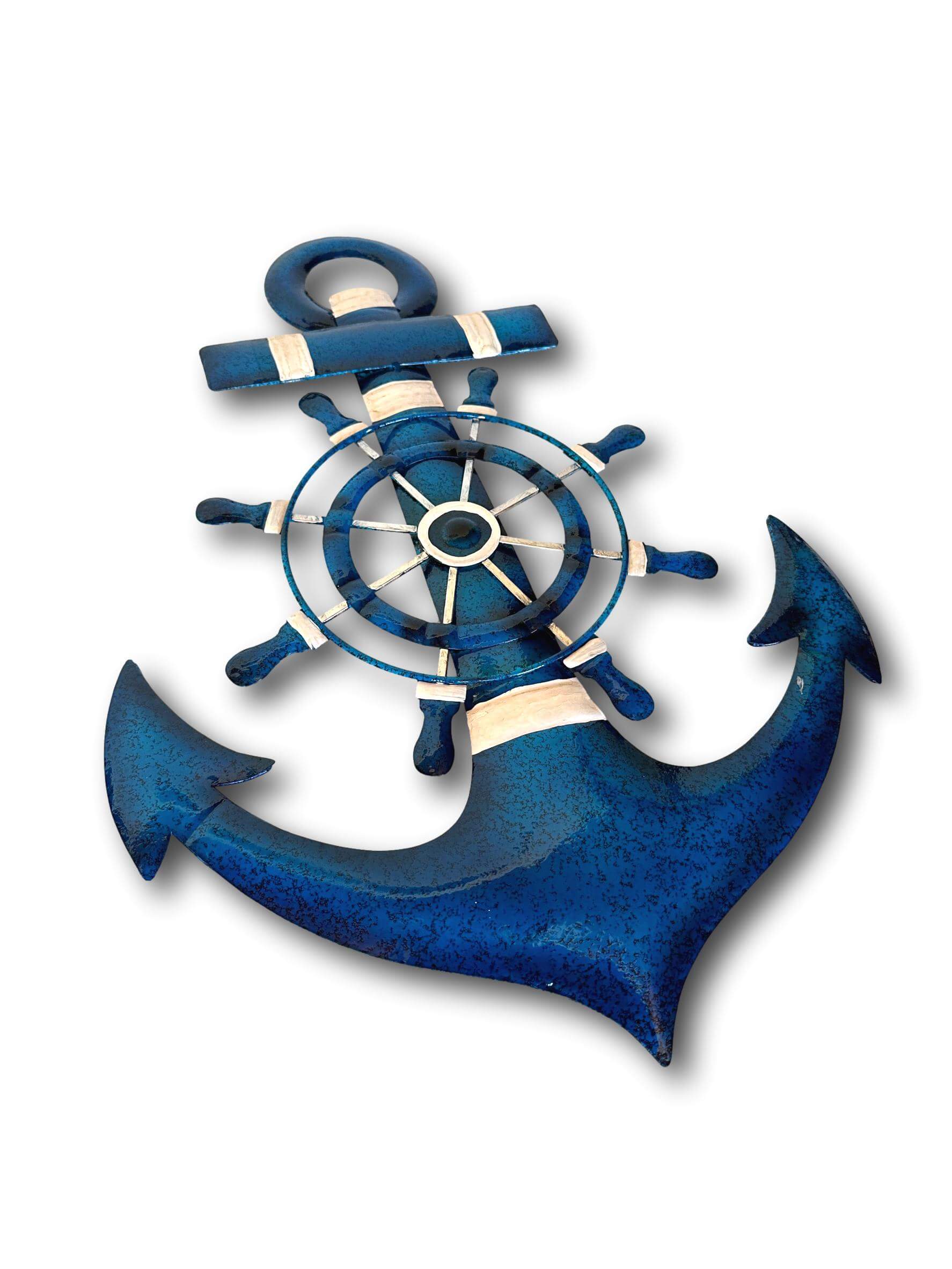 Nautical Ships Anchor & Helm Wall Art - Handmade Metal Art ⚓️ - Island  Buddha